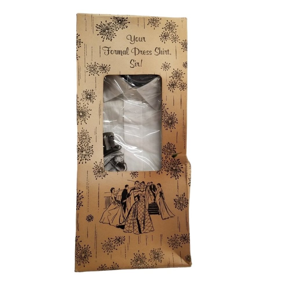 Vintage Mens Formal Shirt Tuxedo in Box Excello  15 1/2 34 Dance Dress Shirt USA